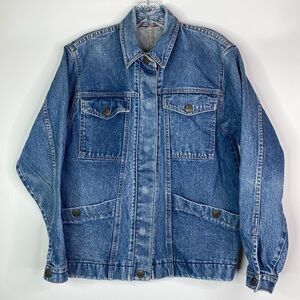Vintage Mizz Lizz Denim Jean Snap Jacket Size Medium